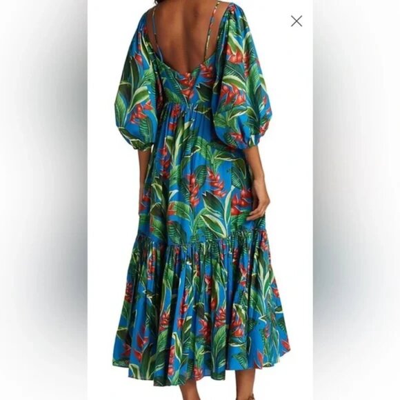 Farm Rio Dream Garden Floral Midi Dress - Picture 3 of 6